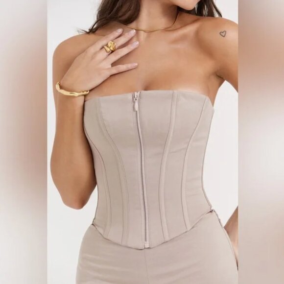 Mistress Rock Mousse Strapless Jumpsuit Corset NEW - Picture 6 of 7